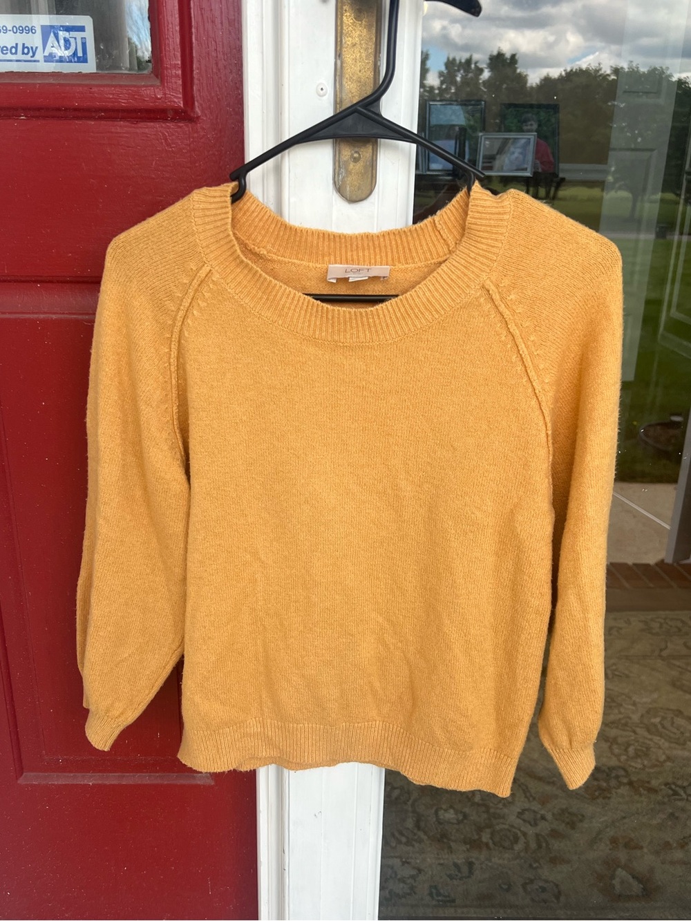 LOFT Outlet Mustard Yellow Crewneck Sweater